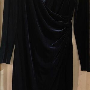 Elegant Ralph Lauren Blue Velvet Dress
